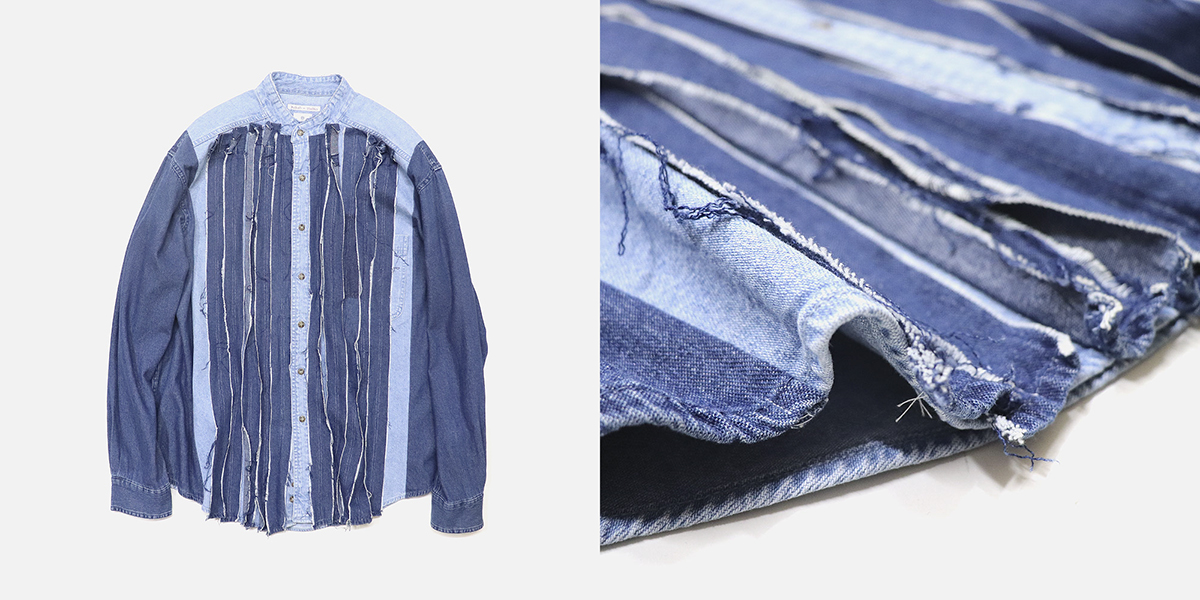 Rebuild Denim Ribbon Shirt ( Blue ) Free size ¥24,200 tax in