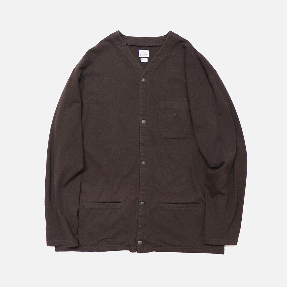 【Recommend】〈ORIGINAL Charcoal〉Soft MD Snap Cardigan