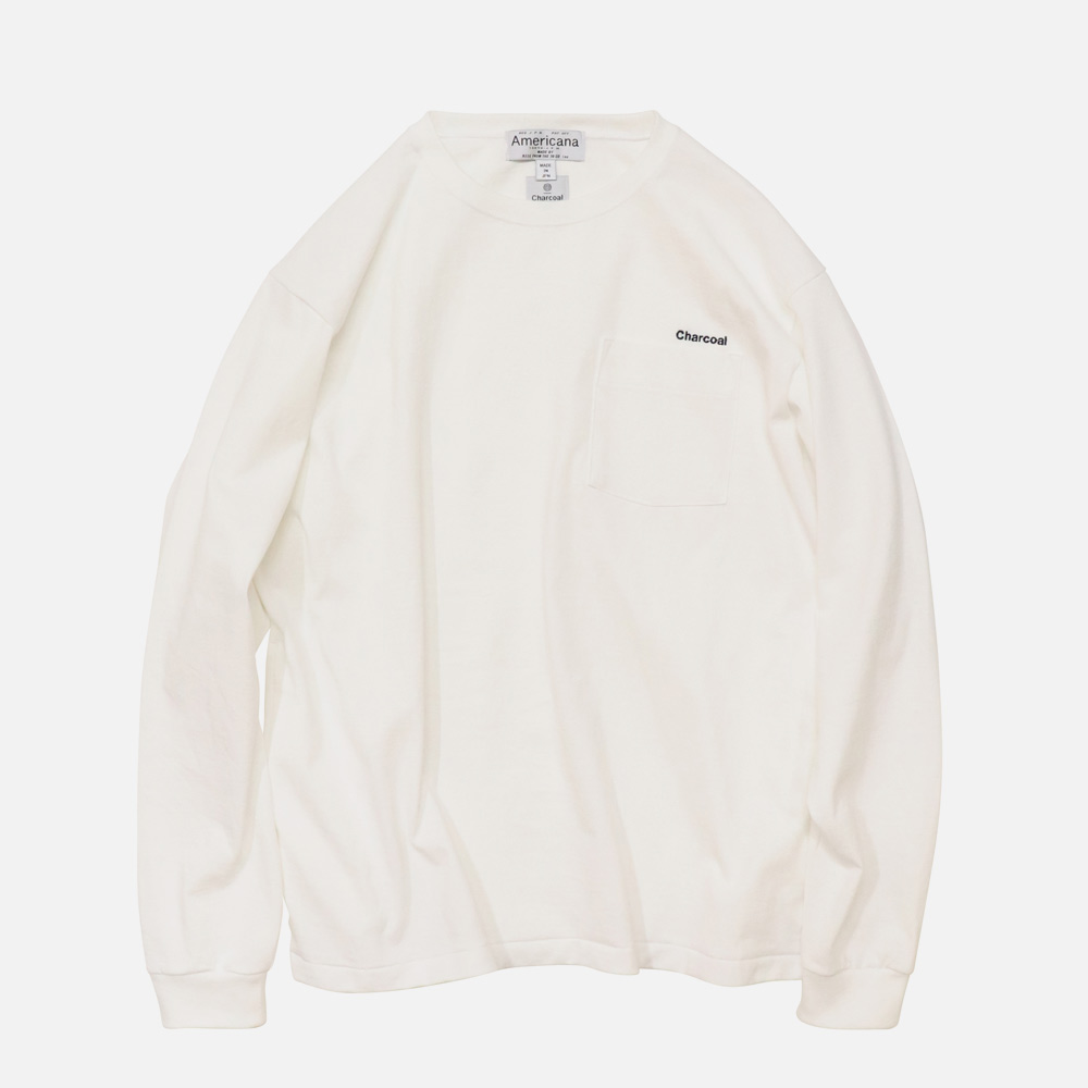 【New Arrivals】〈ORIGINAL Charcoal〉×〈Americana〉コラボレーション企画 Long Sleeve Pocket T