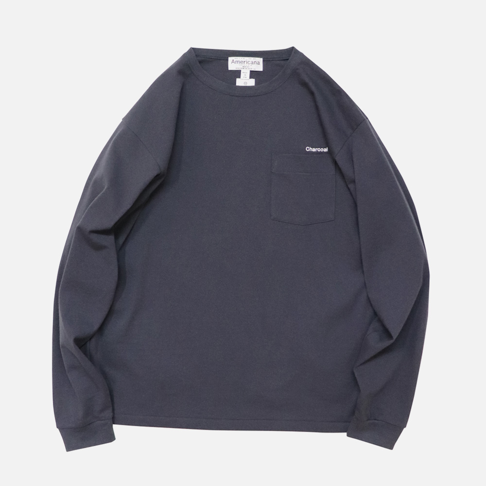 【New Arrivals】〈ORIGINAL Charcoal〉×〈Americana〉コラボレーション企画 Long Sleeve Pocket T