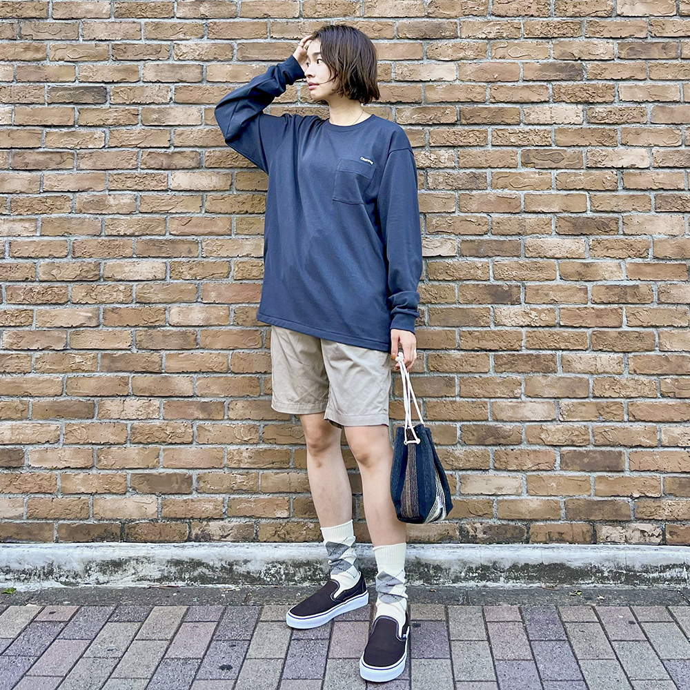 【New Arrivals】〈ORIGINAL Charcoal〉×〈Americana〉コラボレーション企画 Long Sleeve Pocket T