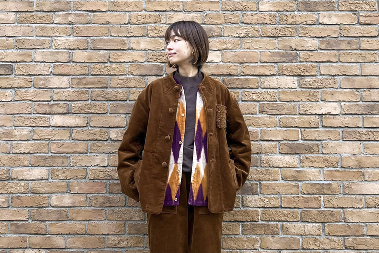 【Recommend】 〈ORIGINAL Charcoal （オリジナル チャコール）〉 Velour Argyle C/GN