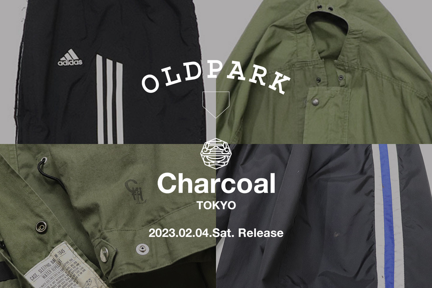 OLD PARK × Charcoal TOKYO Special Mods CoatおよびTrack Buggy Pant発売のお知らせ