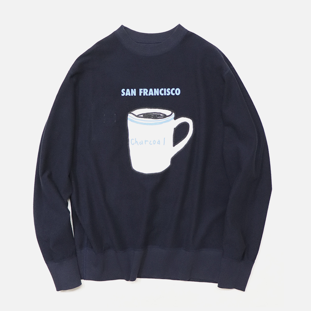【Recommend】〈ORIGINAL Charcoal（オリジナル チャコール）〉Reversible Light Sweat City Print L/S