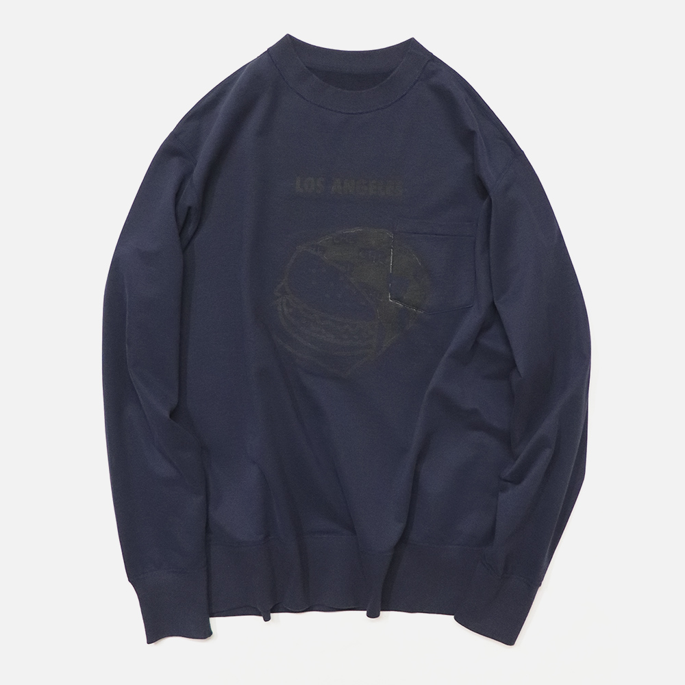 【Recommend】〈ORIGINAL Charcoal（オリジナル チャコール）〉Reversible Light Sweat City Print L/S