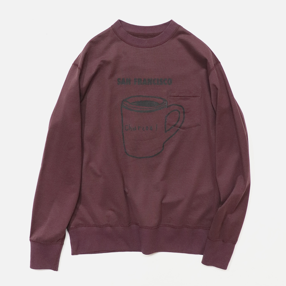 【Recommend】〈ORIGINAL Charcoal（オリジナル チャコール）〉Reversible Light Sweat City Print L/S