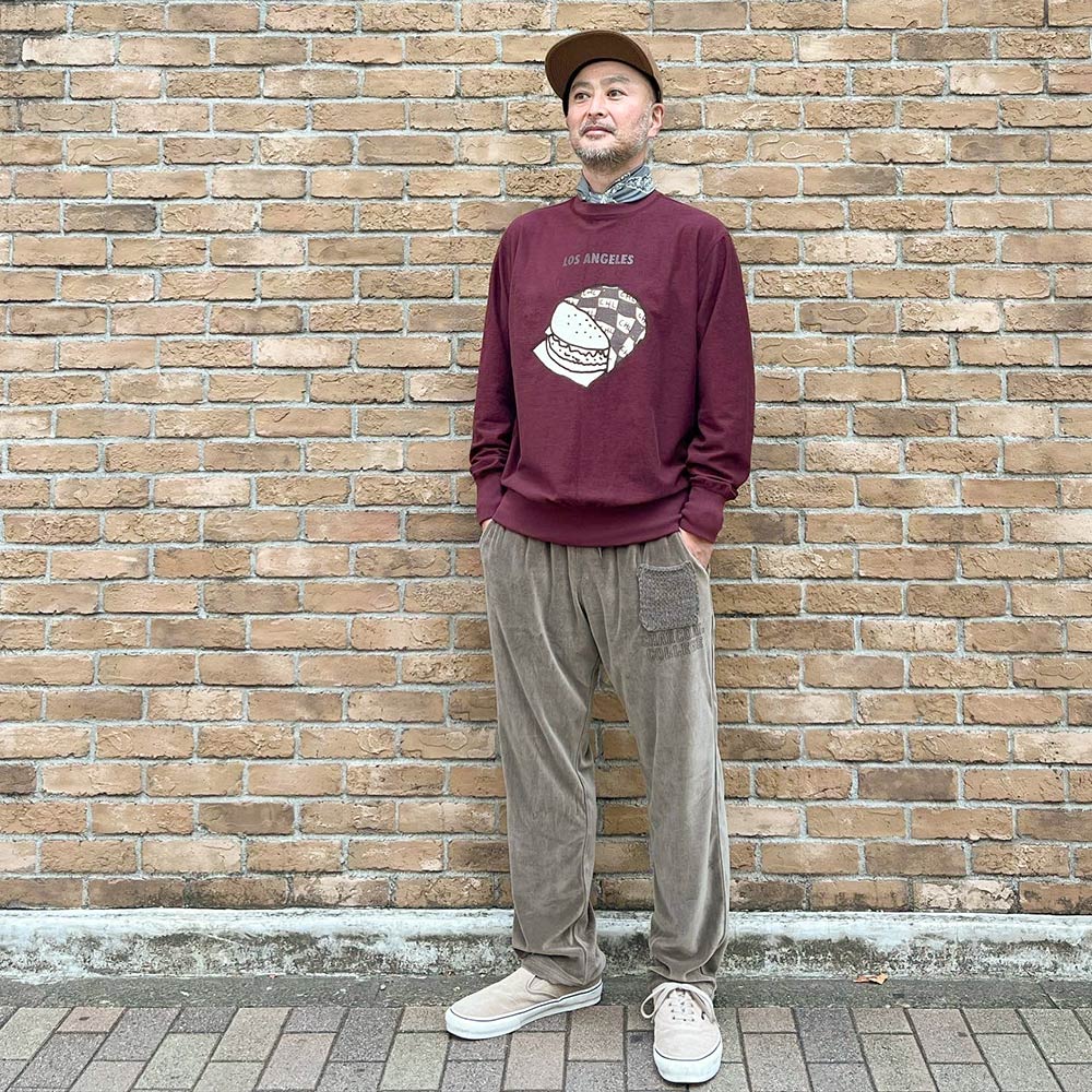 【Recommend】〈ORIGINAL Charcoal（オリジナル チャコール）〉Reversible Light Sweat City Print L/S