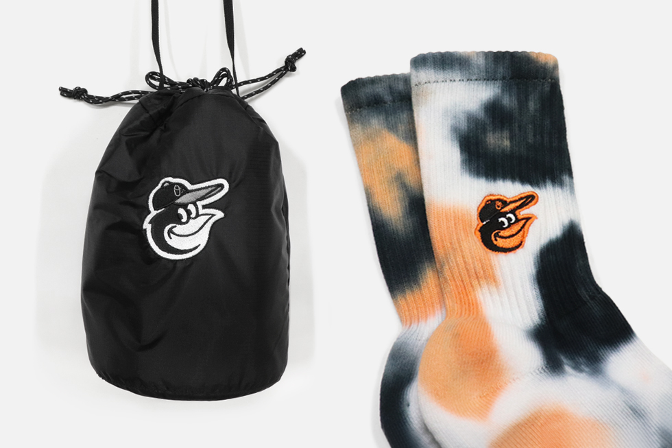 【Release】MLB球団 〈BALTIMORE ORIOLES（ボルチモア・オリオールズ）〉別注 Bag & Socks